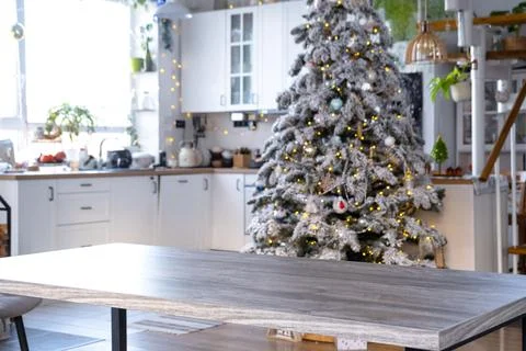 Grey Wooden empty table to demonstrate product with space for text with uph.. Foto stock