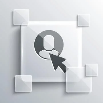 Grey Worker icon isolated on grey background. Business avatar symbol user Illustrazione stock
