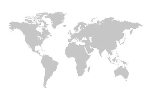 Grey World Map Illustration Stock Illustration