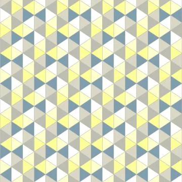 Grey yellow triangle, pattern. Seamless vector design. Abstract background Stockillustratie