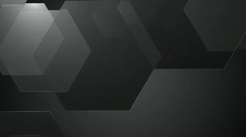 Greycale hexagons pattern Stock Footage 52810232