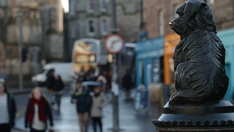 Greyfriars Bobby Statue, Edinburgh Video stock 98976113