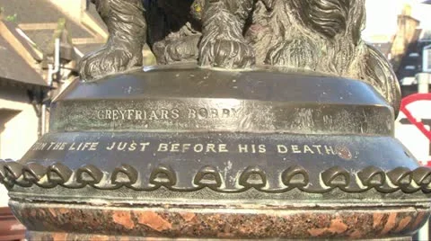 Greyfriars Bobby Statue Stock Footage 10886818