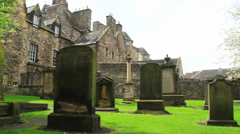 Greyfriars Kirk cemetery Stock-Footage 39502671