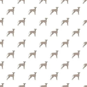 Greyhound dog breed generating seamless pattern design Illustrazione stock