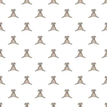 Greyhound dog seamless pattern creating animal background Stock Illustration