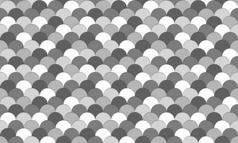 Greyscale fish scale pattern Illustrazione stock