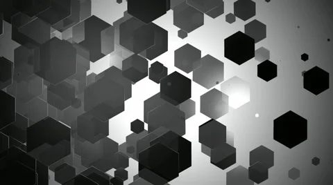 Greyscale hexagonal lights Stock-Footage 52810250