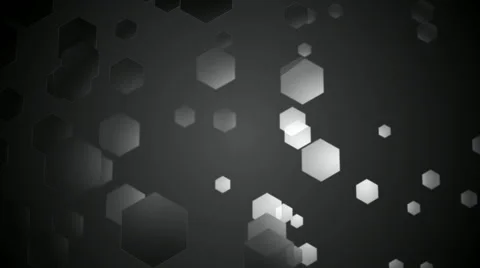 Greyscale hexagonal space Stock-Footage 52810109