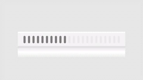 Greyscale progress bar flat UI element animation Stock Footage 340284578