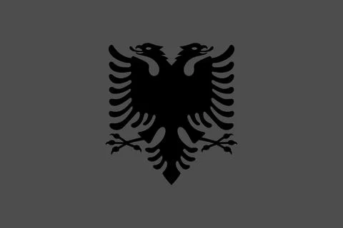 Greyscale vector flag of Albania Stock Illustration