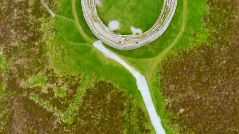 Grianan of Aileach, ancient drystone ring fort, Inishowen, Co. Donegal, Ireland 스톡 동영상 248307274