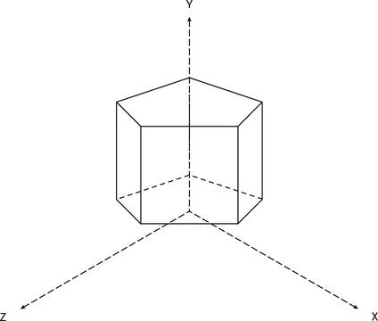 Grid 3D Wireframe Polygon Coordinate System Axis Line Art Element Stock Illustration