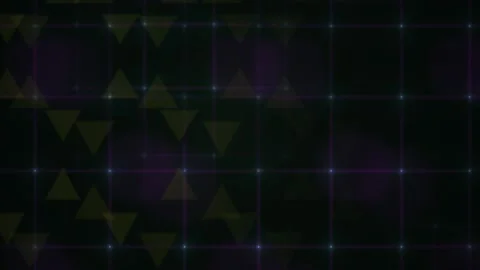 Grid Abstract Background with Geometric Triangles and Glowing Lines for Tec.. Stock Footage 343723736