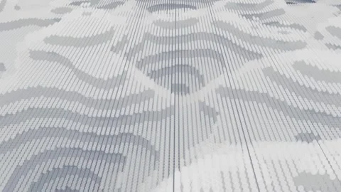 Grid of abstract dot matrix forming mountains Stock Footage 308203853