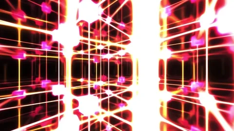 Grid Abstract Glowing Motion Background for Futuristic Technology Designs Stock Footage 343724177