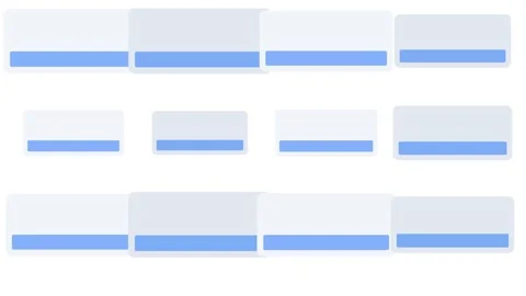 A grid of abstract light blue rectangular shapes on a plain white background Stock Footage 335145928