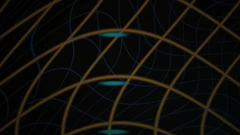 Grid Abstract Network Background with Glowing Lines for Technology and Scienc Stock Footage 343724350