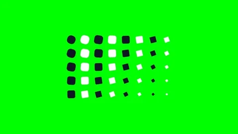 Grid of alternating black and white geometric shapes on green background Stock Footage 341824057