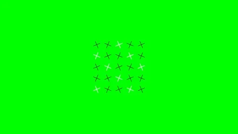 A grid of alternating plus and cross symbols against a vivid green background Stock Footage 340266127