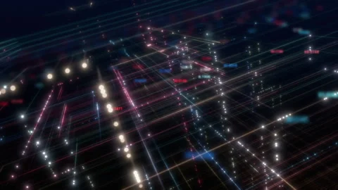 Grid And Numbers Structure Stock Footage 194008250