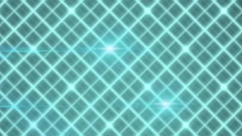 Grid in angle across screen frame with glowing lights moving in lines across Stock Footage 250658592