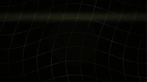 Grid Animation with Glowing Lines and Geometric Patterns on Dark Background Stock Footage 343724701