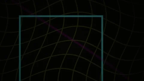 Grid Animation with Moving Purple Line on Dark Wavy Background for Tech Pro.. Stock Footage 343724516
