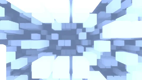 Grid Array of 3d Cubes Descending 스톡 동영상 139736082