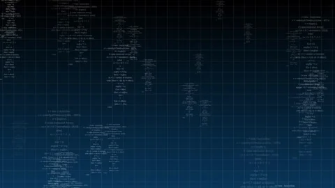 Grid background features repeating lines of code for digital effects. Grid .. Vidéo 337368547