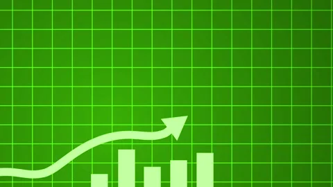 Grid Background with Upward Trend Graph ... | Stock Video | Pond5