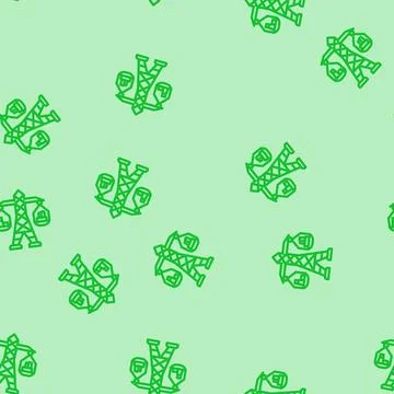 Grid balancing energy line vector seamless pattern 스톡 일러스트