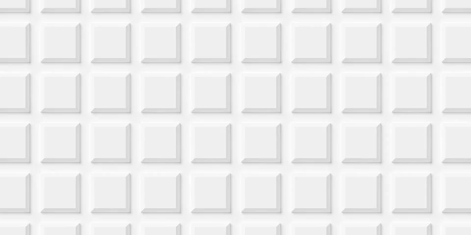 Grid of beveled offset white cube boxes or block background wallpaper banne.. Illustrazione stock
