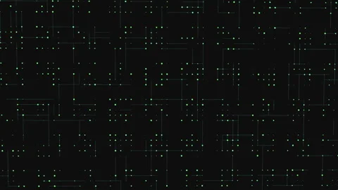 Grid-like black and green pattern ideal for website or app background Stock Footage 270398202