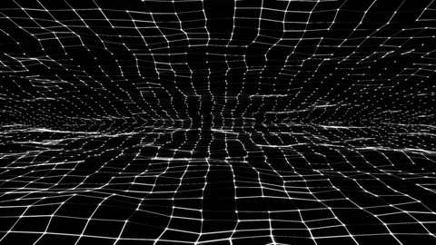 Grid black and white landscape Stock Footage 308137692