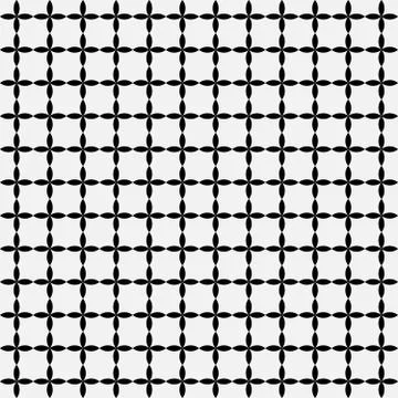 Grid of black leafs. Seamless pattern background. Abstract vector illustration Stock Illustration