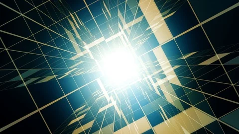 Grid Block Tunnel Stock Footage 91054793