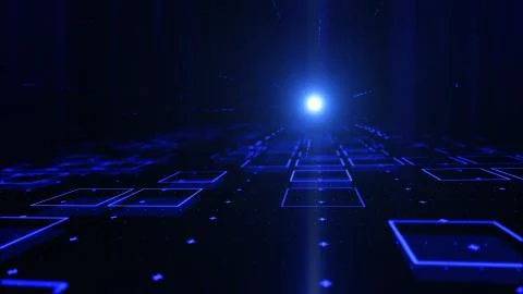 Grid Box Digital Technology Stock Illustration