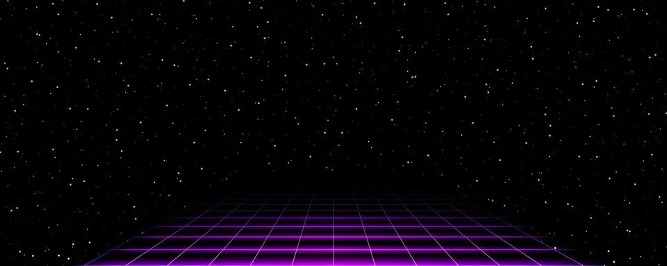 Grid box perspective 3d perspective digital background with space in purple 스톡 일러스트