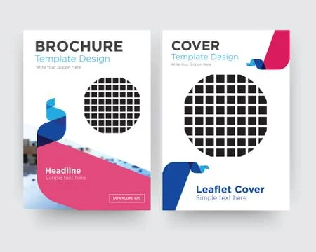 Grid brochure flyer design template Free Stock Illustration