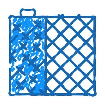 Grid building material icon doodle illustration Ilustración de archivo