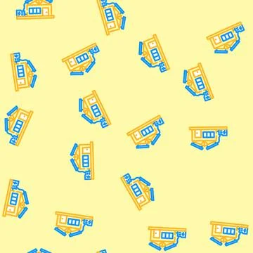 Off grid cabin wooden vector seamless pattern Stock Illustration