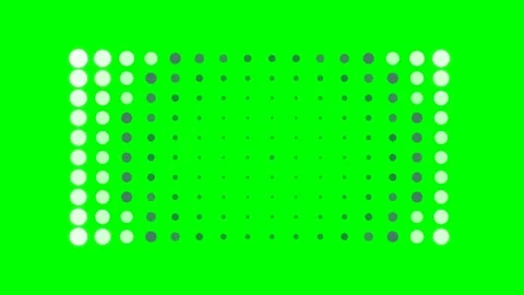 A grid of circles varying in size against a vibrant green background color Stock Footage 340900762