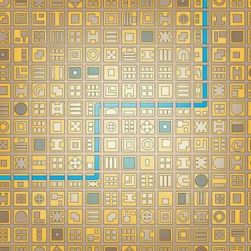 Grid city Stock Illustration