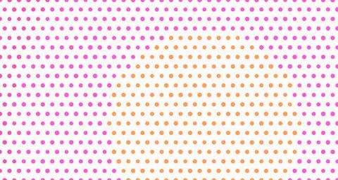 Grid of colored dots, pink and orange tones Stock Illustration