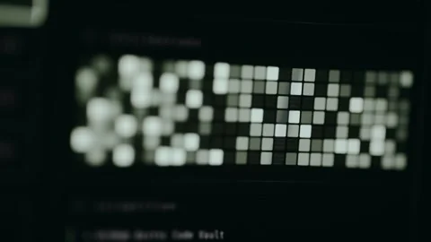 Grid composed of analog light pixels Stock-Footage 330666055