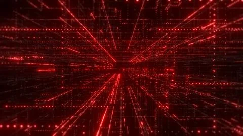 Grid, corner structure from glow particles. Stock Illustration