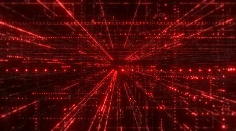 Grid, corner structure from glow particles. Stock Illustration