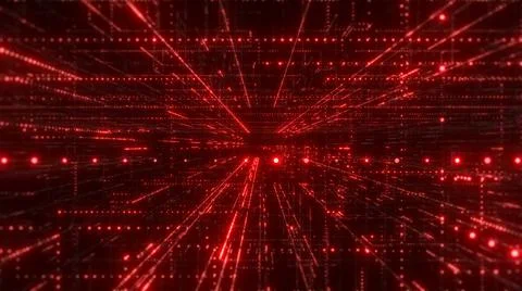 Grid, corner structure from glow particles. Stock Illustration