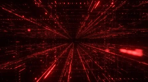 Grid, corner structure from glow particles. Illustrazione stock